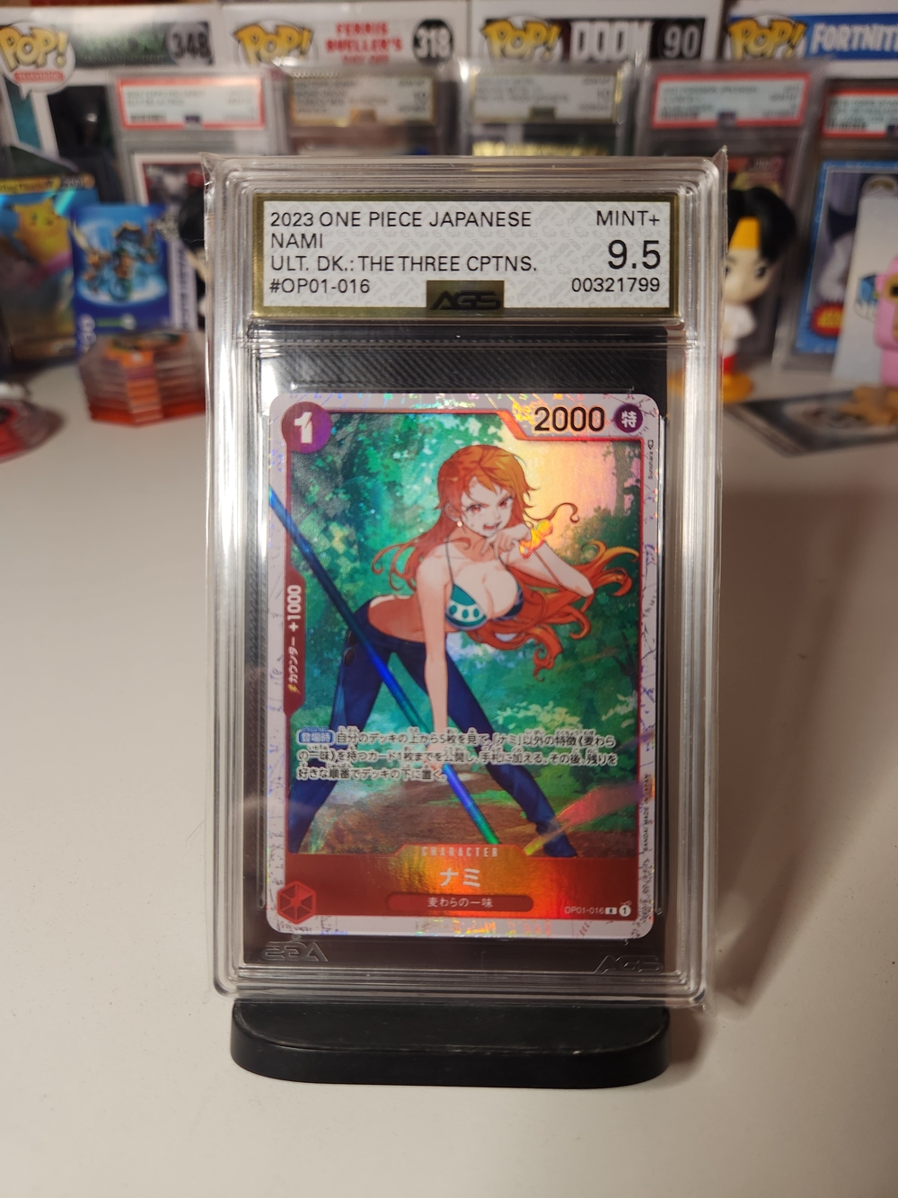 ONE PIECE Nami Japanese Trading Card - Holographic Art